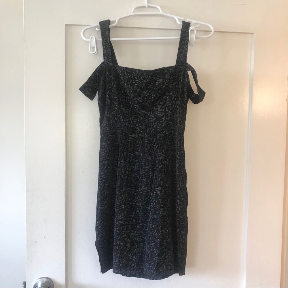 Black Polka Dot Reformation Mini Dress